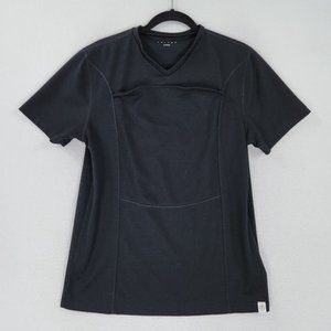 Lalabu Shirt Mens Large Black Dad Baby Carrier Kangaroo Pouch Soothing Tee